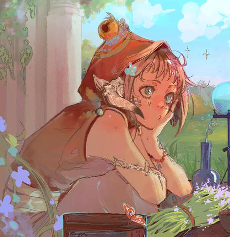 Painted Half + complex background